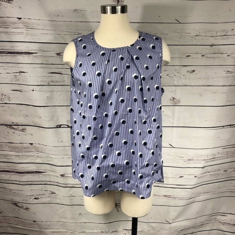 Cooper & Ella‎ Blue Stripe Dot Blouse